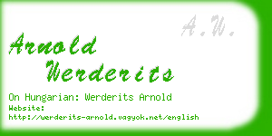 arnold werderits business card